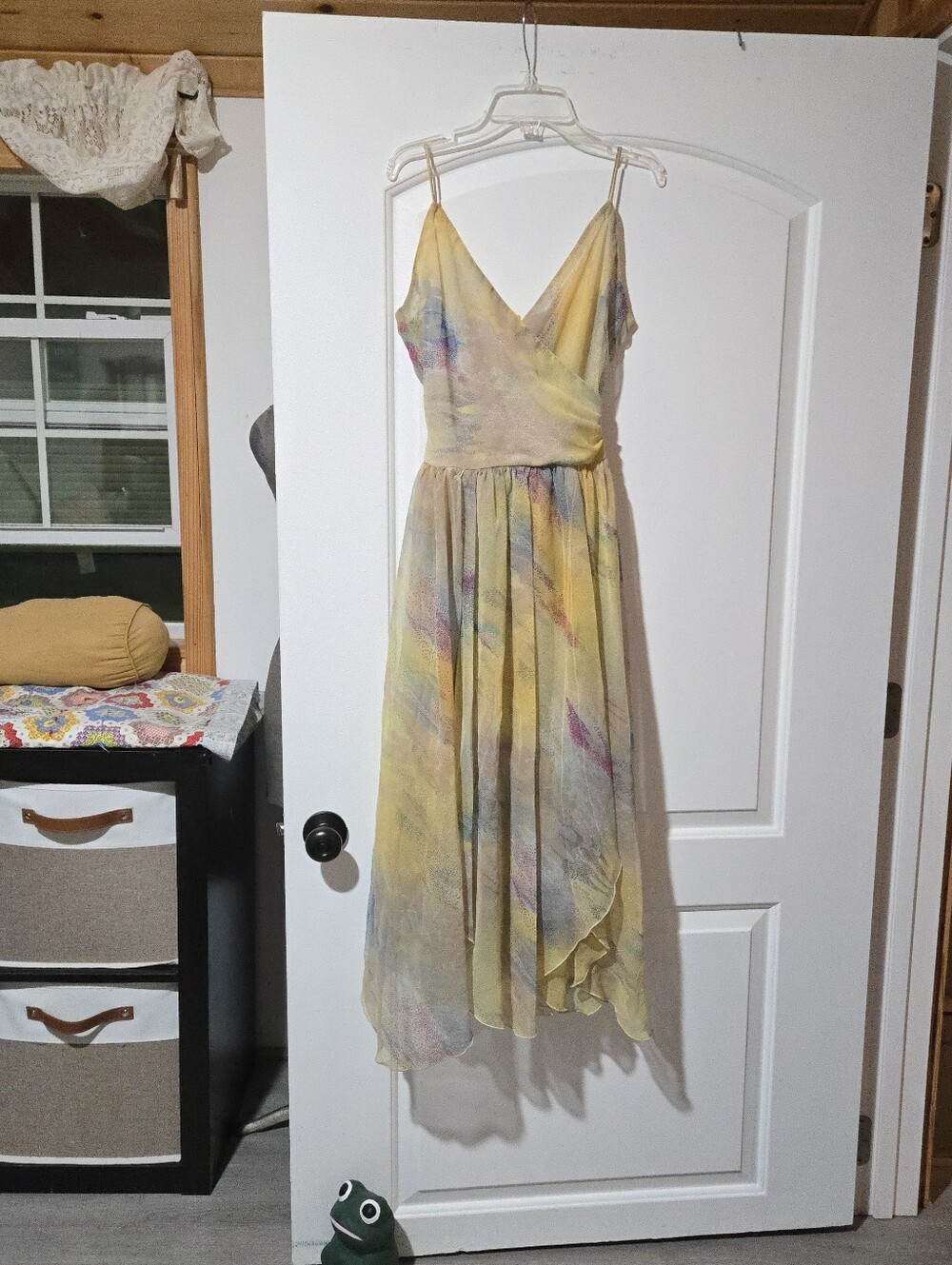 Vintage Morton Myles NEW YORK Abstract Sheer Flowy Dress, SIZE 8